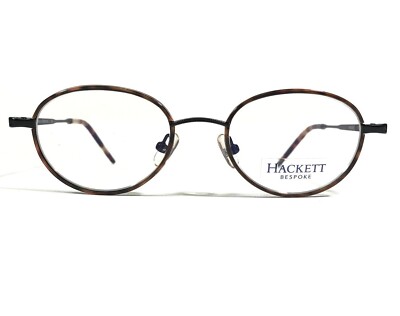 Hackett HEB080 10 Eyeglasses Frames Black Tortoise Round Full Rim 48-19-145