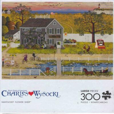 Charles Wysocki 300 Pc Buffalo Games Jigsaw Puzzle Nantucket Flower Shop NIB