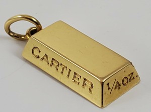 Vintage Cartier 1/4 oz Ingot 18k Yellow Gold Bar Pendant - Charm | eBay