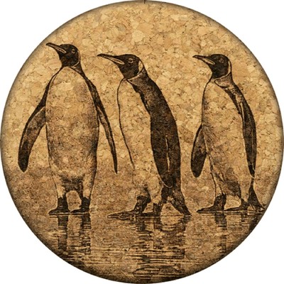 Emperor Penguin Cork Coaster Bird Drink Mat