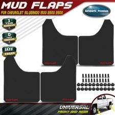 4PCS Front&Rear Black Universal Splash Guards Mud Flaps for Chevrolet Car Pickup