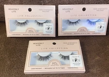 Lot of 3 Heavenly Lite Collection 100% Synthetic Falsies False Eyelashes HOL