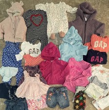 GAP Girls clothes Lot-29 Pc 6-12M  18M Bodysuits Dresses Jackets Sweaters Pink