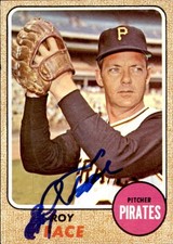 Elroy Roy Face Pittsburgh Pirates 1968 Topps Autographed Baseball Card #198