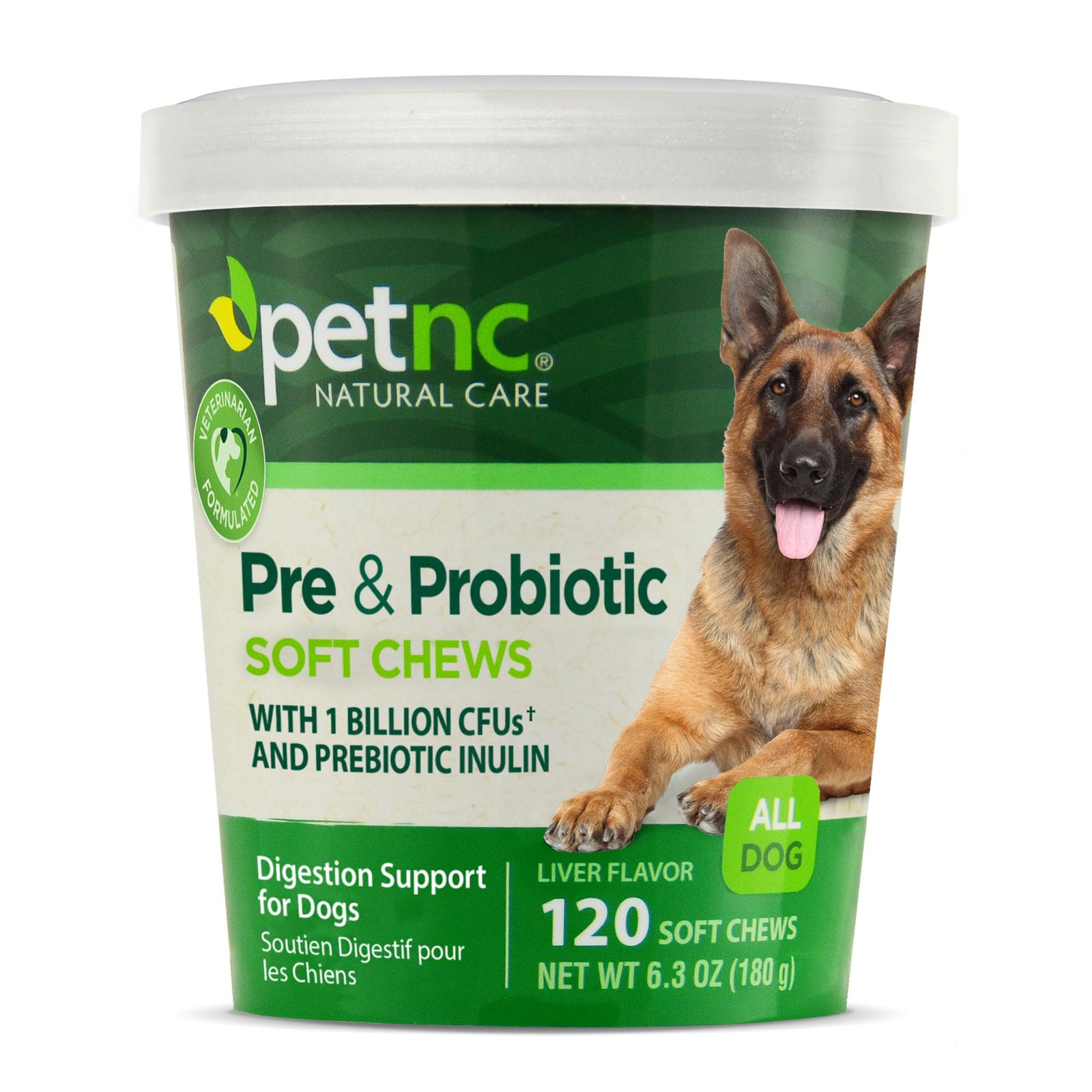 Natural Liver Flavor Probiotic Soft Chews for Dogs 120 ct