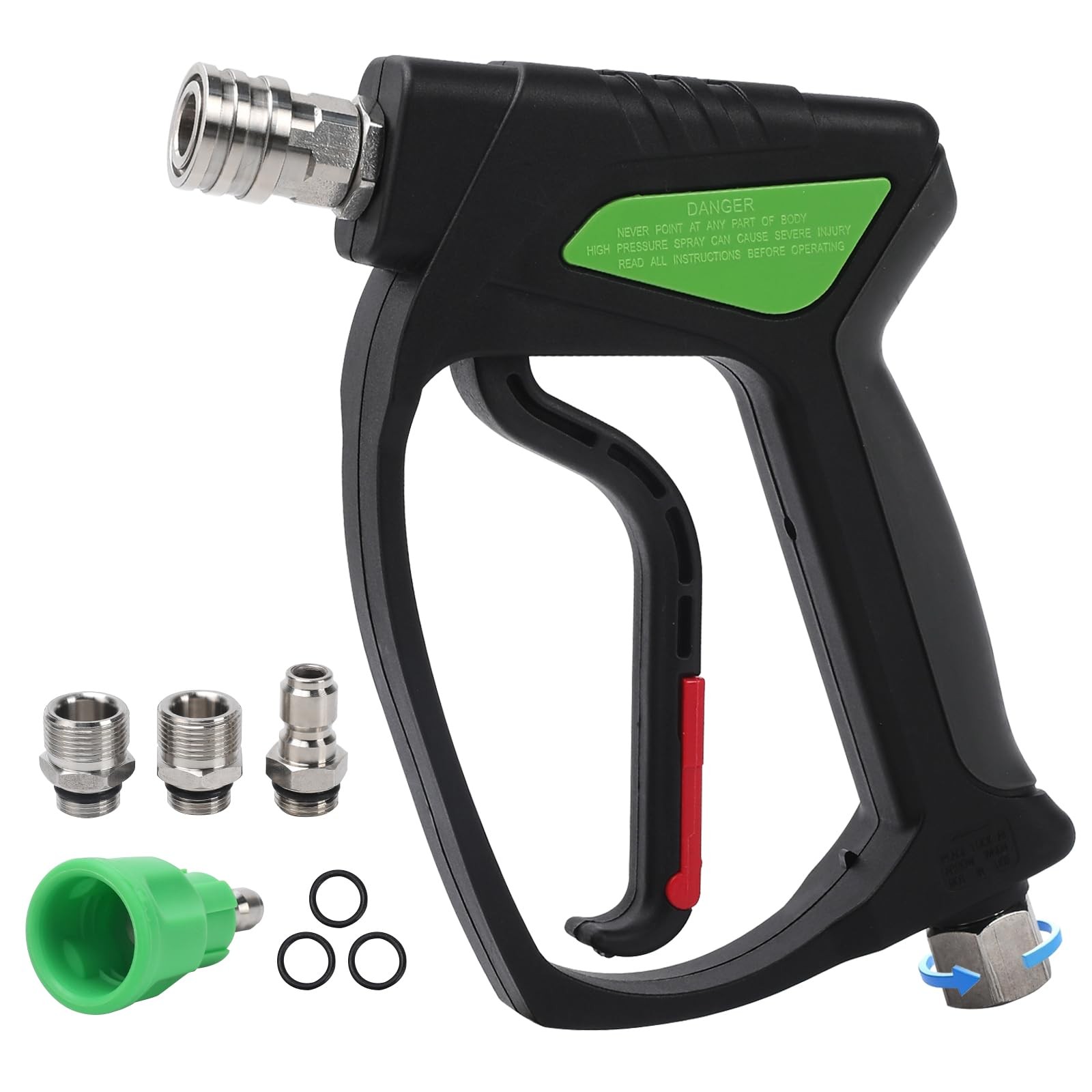 High-Pressure 5000 PSI 10.5 GPM Washer Spray Gun Short Nozzle