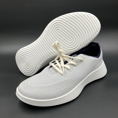 Allbirds Mens Tree Runner Go TRG Running Shoes Light Gray Navy Blue Size US 12.5