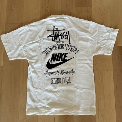 NEW Nike x Stussy The Wide World Tribe T-Shirt White Size XS FREE