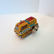 Vintage Tin Litho Bulldozer Construction Japan Toy Car Wind Up 2" Mini
