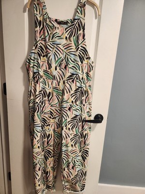 Bebe Plus Women's Size Large Multicolor Sleeveless Jumpsuit