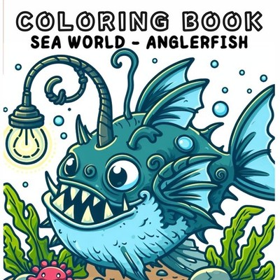 Coloring Book: Sea Animals World - Anglerfish