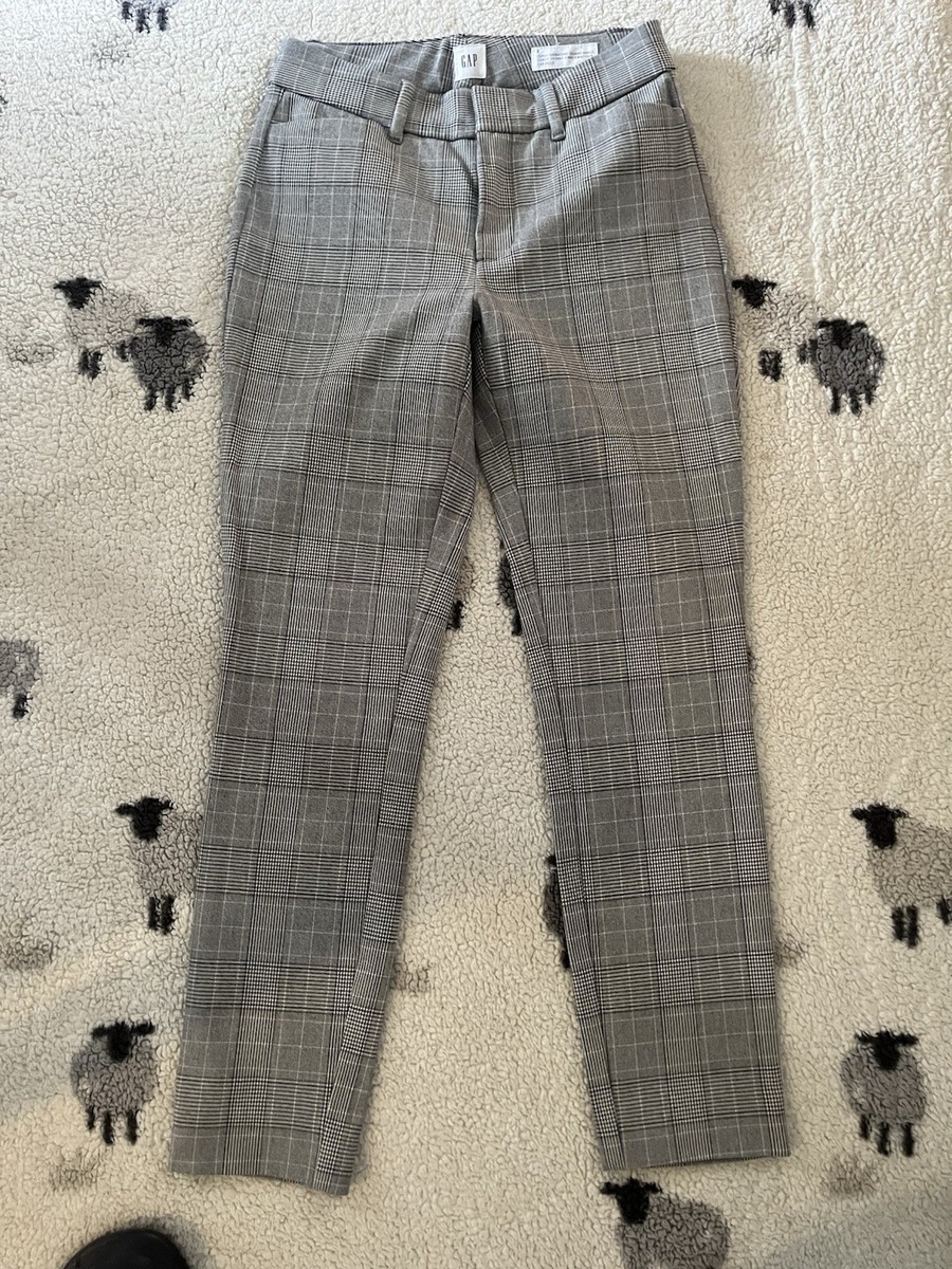 Gap Trousers Womens Size uk Signature Skinny Ankle Plaid Mixed