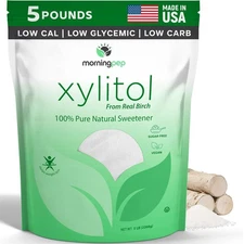 Morning Pep Pure Birch Xylitol (Keto Diet Friendly) Sweetener with no Afterta...