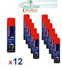 Bomboletta gas butano ricarica accendini 60ml 12pz