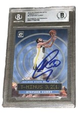 Stephen Curry Signed 2019 Donruss Optic T-Minus 3,2,1 #6 Insert Auto Beckett BAS
