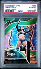 2024 PANINI SELECT WWE 232 DANI PALMER GREEN PRIZM /5 RINGSIDE ROOKIE PSA 10