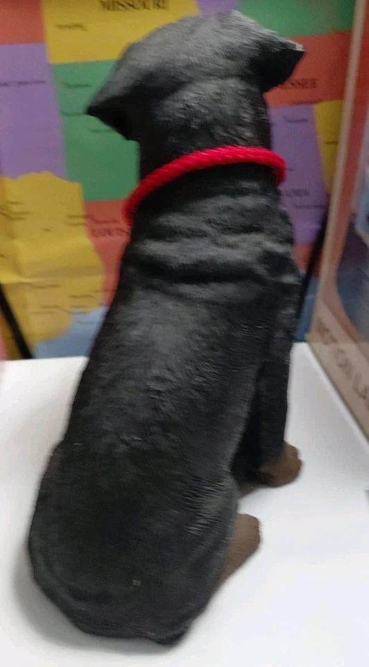 Винтажная винтажная скульптурная фигурка ротвейлера и щенка SANDICAST 1992 8,5 дюйма - Изображение 3 из 4