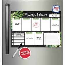 Hadley Designs Weekly Magnetic Calendar for Refrigerator - Dry Farmhouse