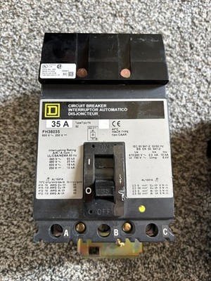 Square D FH36035 Molded Case Circuit Breakers