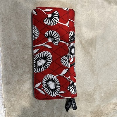 VERA BRADLEY  Wallet Deco Daisy Retired Red Black