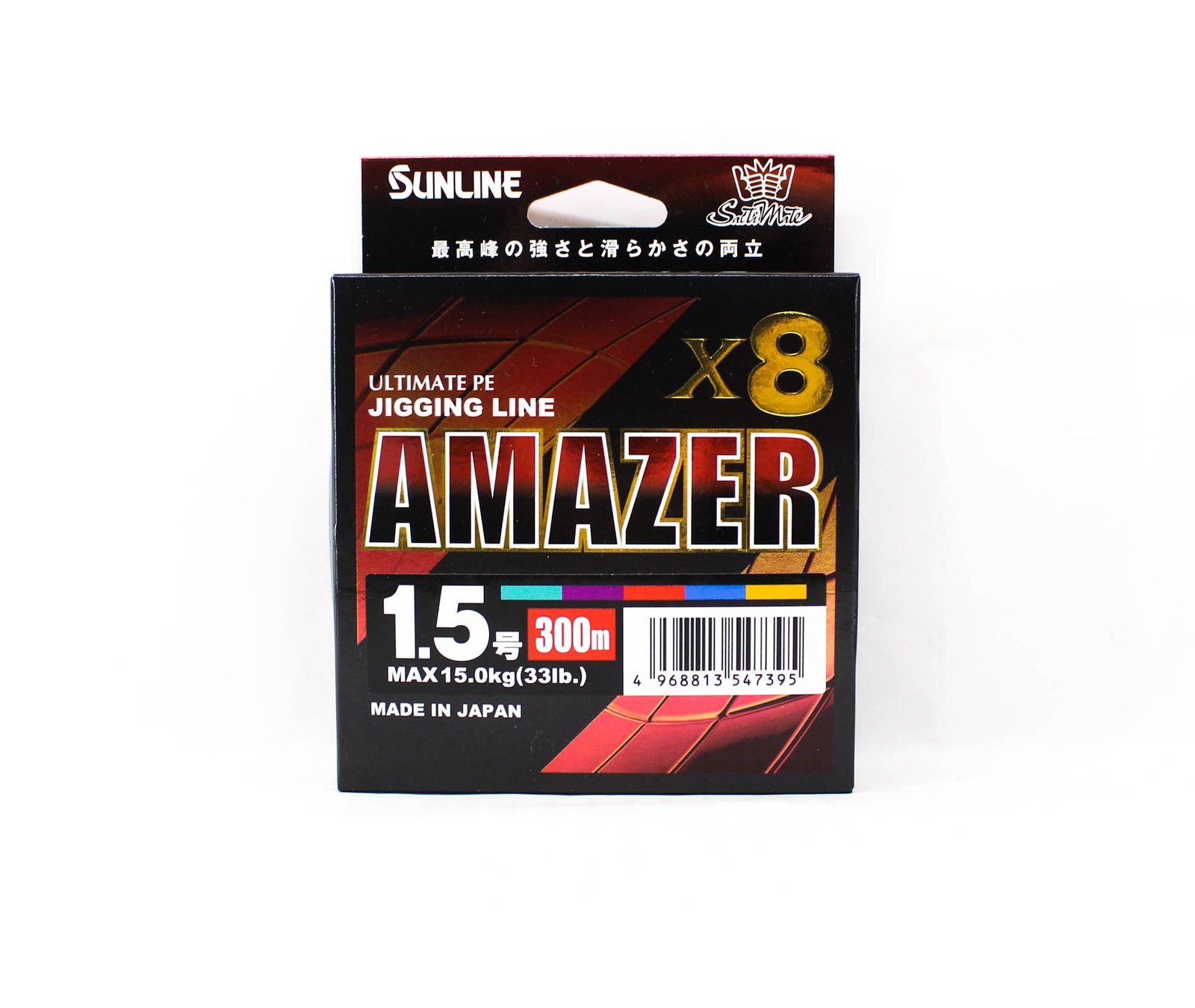 Sunline P.E Line Amazer X8 HG Jigging 300M P.E 1.5 33lb Multi (7395)