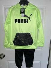 Puma NWT 2 Pcs. Youth Size S Active Long Pants  Hoodie Color Fizzy Apple