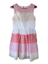 Betsey Johnson Women’s Dress Size 4 Pink Ombre Textured Fit & Flare Party