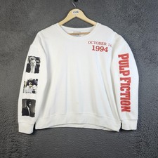 Pulp Fiction Sweatshirt Mens Large White October 14 1994 Movie Graphic