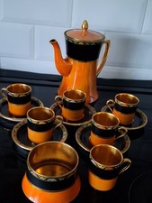 W&R Carlton Ware Art Deco Lustre 13 Piece Coffee Set c1920 -30s-Pattern 2922