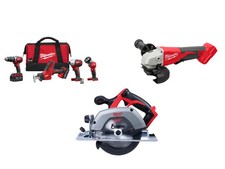Milwaukee 2695-24C M18 18V 4 Tool Cordless Combo Kit w/ Circular Saw and Grinder