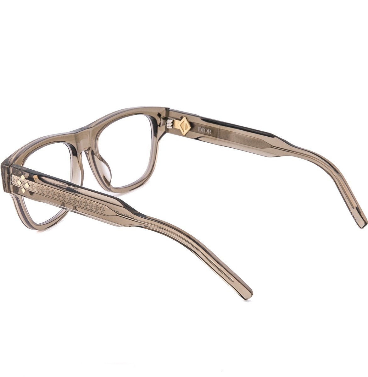 CHRISTIAN DIOR CD DIAMONDO S10I Brown Crystal Clip ON Style