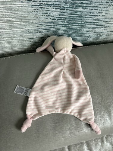 m&s Baby Comforter Blanket Marks And Spencer Bunny Rabbit Pink Stripes bnwot - Picture 8 of 11