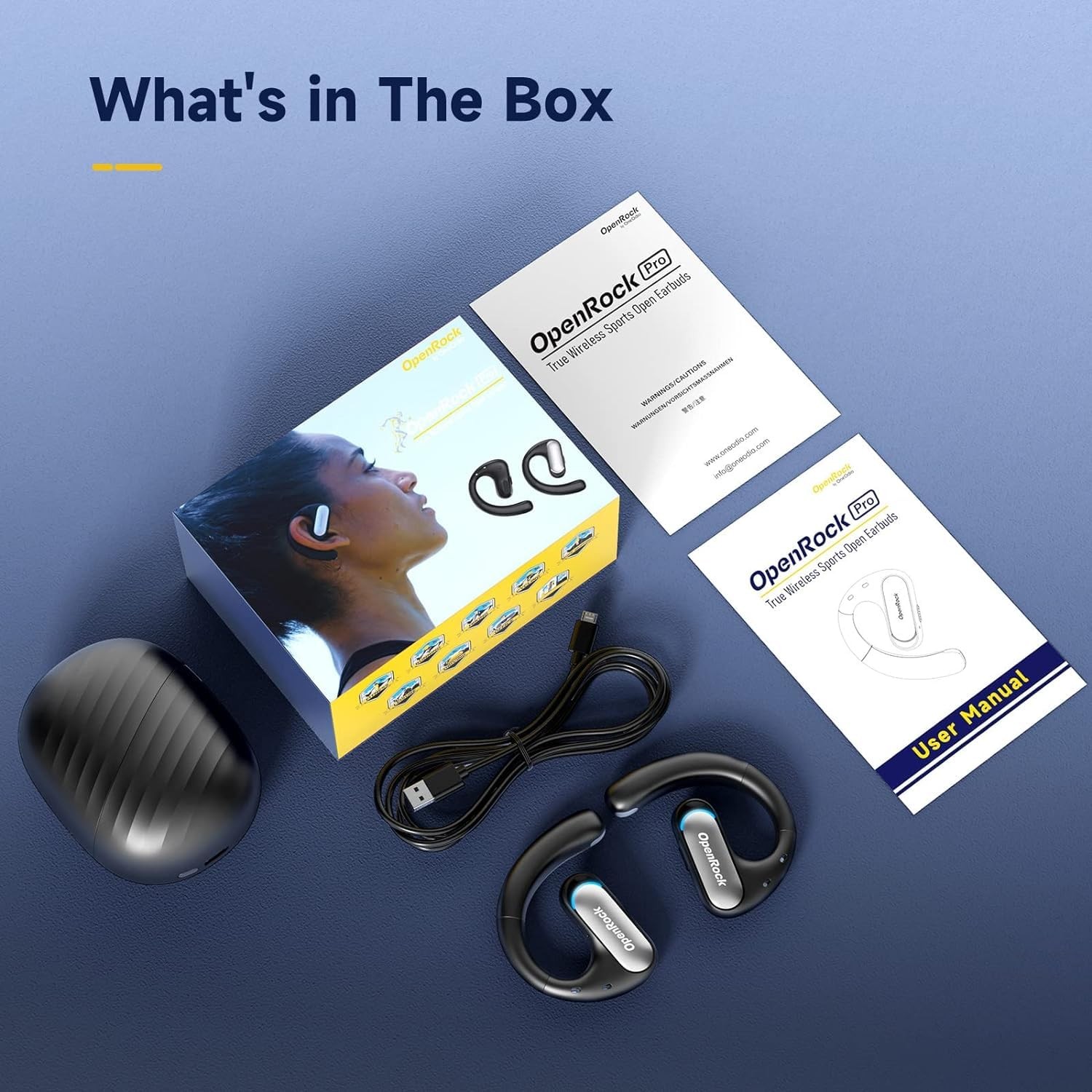 Pro Open Ear Bluetooth Earbuds 46H Playtime Waterproof Wireless Sports Gaming