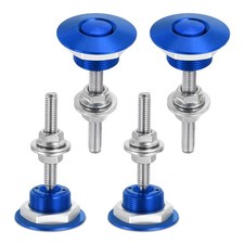 Universal Aluminum Hood Pins Quick Release Latch Bumper Clips Blue