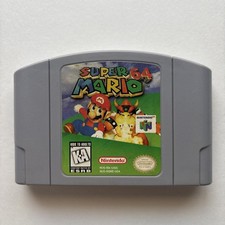 Super Mario 64 Nintendo 64 Authentic Game N64 Cleaned Tested Red Label 1st Print