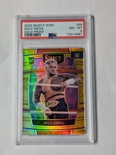 2022 Panini Select WWE Ringside True Gold Prizm 4/10 Solo Sikoa PSA 8 Rookie RC