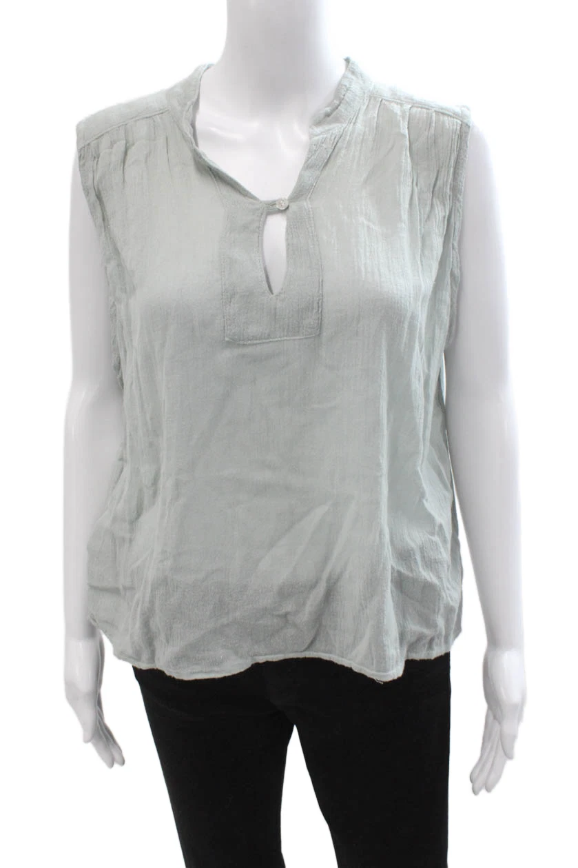 NSF Womens Basic Sleeveless Gray Button Blouse Cotton Nylon Bohemian Size S
Opens in a new window or