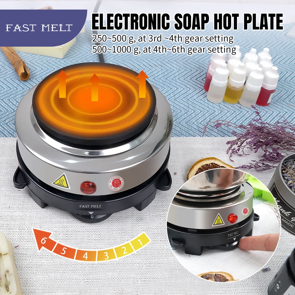 Kit para hacer artesanías de jabón Olla de fundición de jabón Calentador de jabón Molde para fundir Hágalo usted mismo Foto 2 de 4