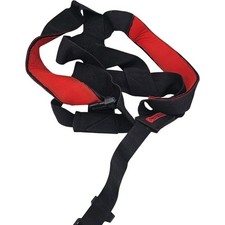 Body Gym 25 Ft Resistance Band Exercise Strap Trainer Workout Red Black w/ Bag