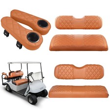Golf Cart Front and Rear Seat Covers with Armrests