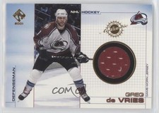 2000-01 Pacific Private Stock Game-Used Gear Greg de Vries #20 c2p