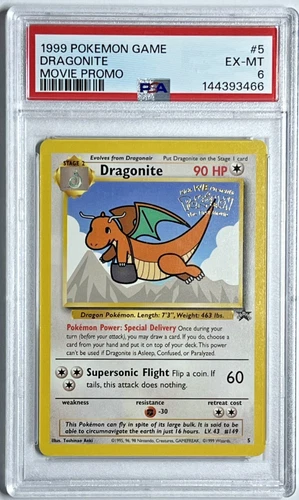 1999 POKEMON GAME DRAGONITE #5 MOVIE PROMO PSA 6 LOOKS BETTER