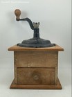 Vintage Wooden Coffee Grinder w/ Cast Iron Top Hand Crank — photo 1