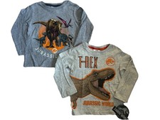 JURASSIC WORLD Boy  s Dinosaur Long Sleeve Shirt Lot Of 2 Size 3 T Rex