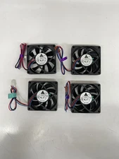 4 x  Cooling Fans, 12v  DC  3pin  70mm x 70mm x 15mm