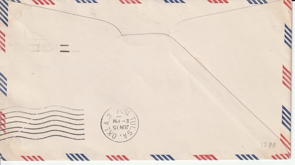 1954 US Airmail Cover First Flight Jefferson City Missouri Tagged Signed PM - Image 2 of 2