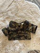 Build A Bear Military Top Shirt Jacket Soldier Digital Camo Army Gear For BAB