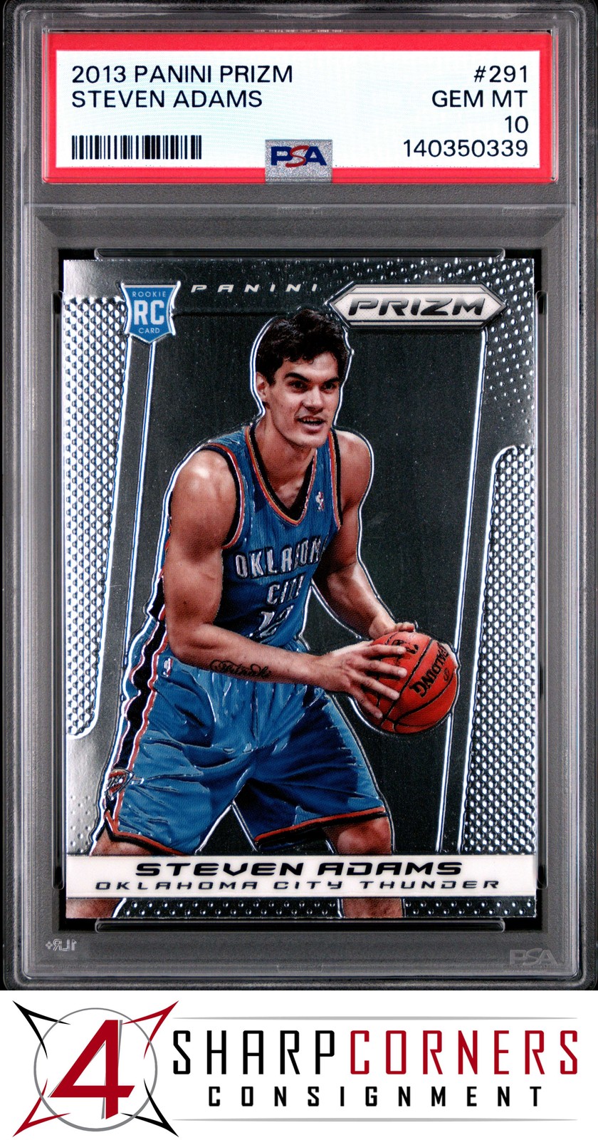 2013 PANINI PRIZM #291 STEVEN ADAMS RC THUNDER PSA 10