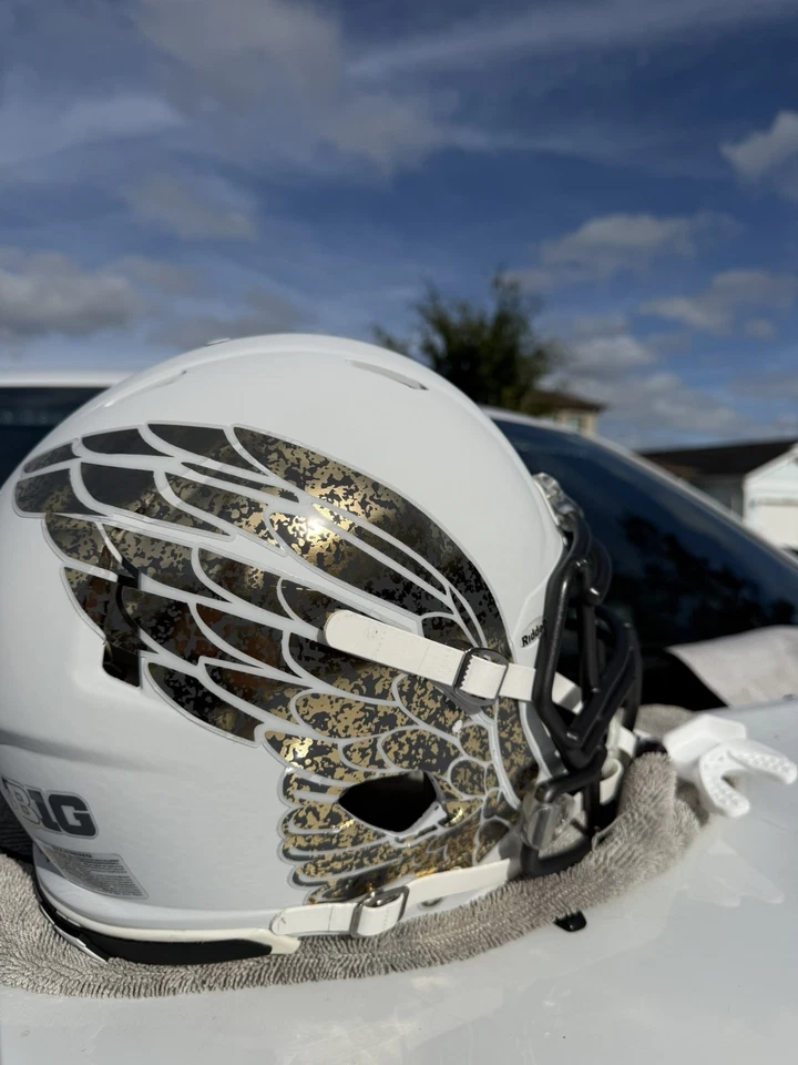 OREGON PATOS ZAPATO PATO PERSONALIZADO RIDDELL VELOCIDAD CASCO DE FÚTBOL AMERICANO RARO Foto 3 de 4