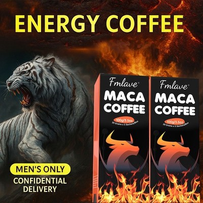 2 Pack Men's Energy Coffee Instant Coffee Maca Ginseng Enhancing Male Vitality